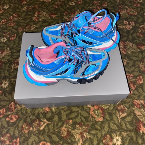 balenciaga track light blue